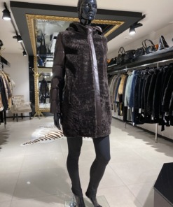 Jope kapuutsiga nahk+lambanahk suurus EU 40