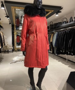 Parka kapuutsiga + rebane  vooder kaamelivill suurus EU 44